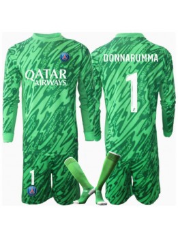 Paris Saint-Germain Gianluigi Donnarumma #1 Målvakt Replika Hemmakläder Barn 2024-25 Långärmad (+ byxor)